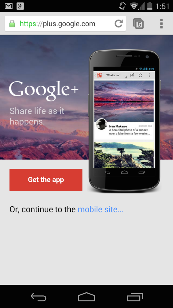 Google penalizará las webs con interstitials de app google plus